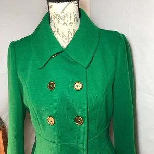 Tailored Kelly Green Peacoat